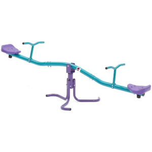 Plum Rotating Metal See Saw, 360° Rotation, Easy to Assemble Sturdy Metal Frame Design with 50kg Maximum Weight Capacity, Outdoor Toy Suitable for Children both Boys and Girls Aged 3 years and Above