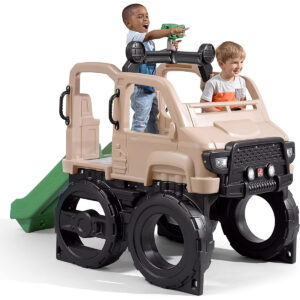 Step2 Safari Truck Climber | Large Outdoor Kids Climber Playset, Brown