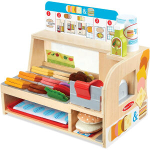 Melissa & Doug Wooden Slice Stack Sandwich Counter | Pretend Play Food 3+ Gift For Boy Or Girl