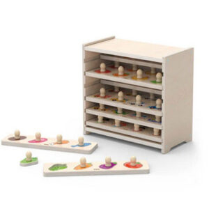 Flat Puzzle – 12pcs Set with w/Storage Shelf