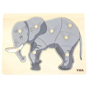 Viga - Wooden Montessori Elephant Puzzle