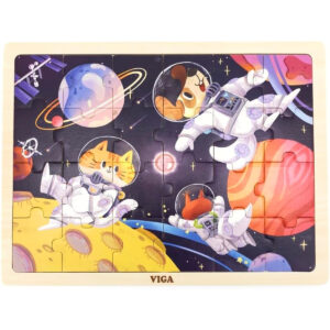 Viga Space Adventure Wooden Jigsaw Puzzle 24-Pieces