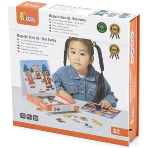 Viga Bear Family Magnetic Dress Up Toy