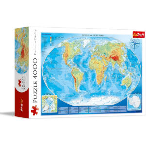 Trefl TR45007 Große Weltkarte 4000 Teile, Premium Quality, für Erwachsene und Kinder ab 15 Jahren Puzzle, Coloured