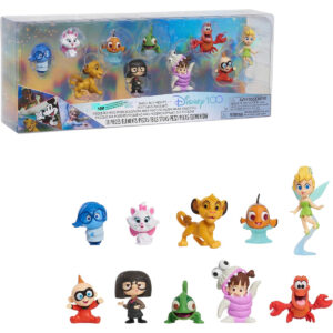 Disney100 Years of Small But Mighty Celebration Collection Limited Edition 10-Piece Figure Pack, Officially Licensed Kids Toys for Ages 3 Up by Just Play