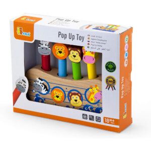VIGA Pop-up Wooden Noah's Ark Puppet Toy for Toddlers Ages 1+ Year