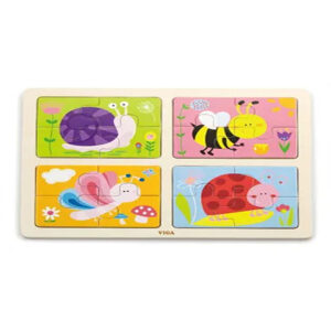 Viga - Big Wooden Knob Puzzle - Insect