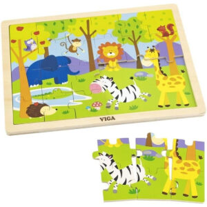 New Classic Toys Viga Wooden Jungle Tray Puzzle