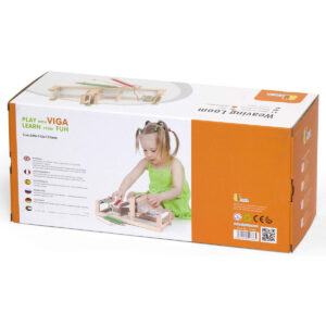 Viga Arts And Craft Wooden Weaving Loom Intellectual Toy For Kids Ages 2+ Years, 51366