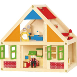 New Classic Toys Viga Doll House, 42 cm Length x 40 cm Width x 26 cm Height