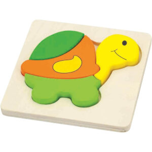 New Classic Toys Viga Wooden Turtle Shape Block Puzzle 4-Pieces
