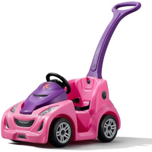 Step2 Buggy GT, Single Seater Kids Push Car, Easy to Store Ride On Toy with Seatbelt, Horn and Storage Trunk, Suitable for Children both Boys and Girls Aged 18m and Above, Pink