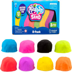 Educational Insights Playfoam Sand 8-Pack, Play Sand Set, 8 Assorted Colors, 6 oz. Each, Sensory Toy for Kids, Elementary Classroom Must Haves, Ages 3+