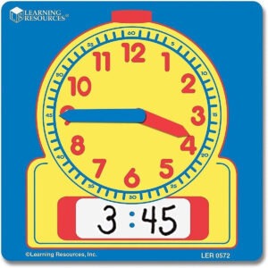 Learning Resources Write and Wipe Student Clocks, Set of 10, Multicoloured, LER0572