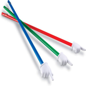 Learning Resources 24" Hand Pointers, Whiteboards, Presentation, Classroom Accessories, Teacher Aids, Set of 3, Grades PreK+, Ages 3+ Multi-color, 24 Inches