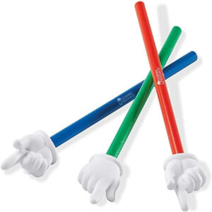 Learning Resources Hand Pointers, Assorted Colors, Classroom Participation, Homeschool Supplies, Classroom Supplies, Gifts for Teachers, Set of 3, Ages 3+