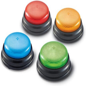 LEARNING RESOURCES LIGHTS AND SOUNDS BUZZERS SET OF 4 (Set of 3)