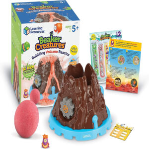 Learning Resources Beaker Creatures Bubbling Volcano Reactor, Preschool Science, Homeschool, STEM, Includes 5 Science Experiments, 6 Pieces, Ages 5+