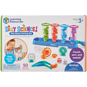 Learning Resources Silly Science Fine Motor Sorting Set, STEM Toys for Kids, Educational Toy, Preschool Fine Motor Skills, PreK Manipulatives, 55 Pieces, Age 3+