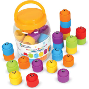 Learning Resources Rainbow Emotion Fidget Poppers Classroom Set, 24 Pieces, Ages 3+, Autism Sensory Toys, Social-Emotional Learning,Sensory Toys for Toddlers