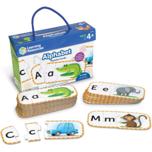 Learning Resources Alphabet Puzzle Tiles, Preschool Skills, Self-Corrective Jigsaw Puzzles, Ages 4+