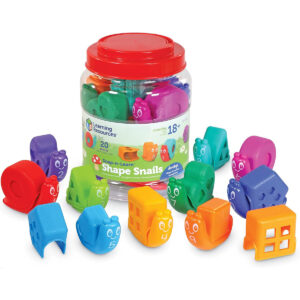 Learning Resources Snap-n-Learn Shape Snails - 20 Pieces, Age 18+ Months Toddler Learning Activities, Educational Toys, Set Color, Teaching Toys