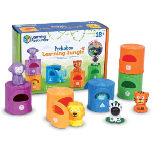 Learning Resources LER6815 Hide-and-Seek Game - Educational Jungle Forest for Toddlers, 10 Pieces, 18 Months and Above Educational Toys for Babies, Educational Stress Relief Toy, Fine Motor Skill