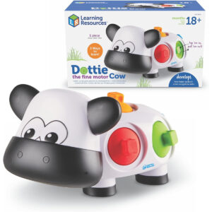 Learning Resources Dottie the Fine Motor Cow - 1 Piece, Ages 18+ months Fine Motor Skills Toys for Toddlers, Preschool Toys, Educational Toys for Kids