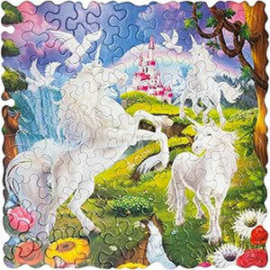 Unikplay Unik Play - Go Crazy Jigsaw Puzzle | Attractive Cartoon Print Puzzle | 2 Puzzle Trays - Unicorn | Kids and Adults 6+