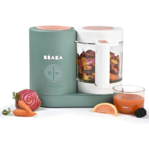 Béaba - Babycook Neo - Baby Food Maker - 4 in 1 : Food Processor, Blender and Cooker - Soft Steamer Cooking - Quick Homemade Baby Food - Glass Bowl - Stainless Steel Tub - Green