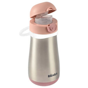 Beaba - Stainless Steel Bottle w/ Handle - Old Pink - 350ml