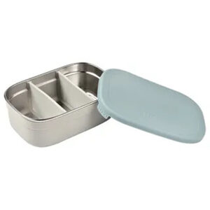 Beaba - Stainless Steel Lunch Box Velvet - Grey/Baltic Blue