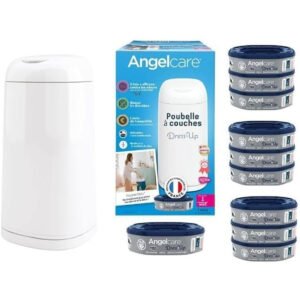 Angelcare Dress up Bin Octagonal + 10 refills Bundle Multi Color