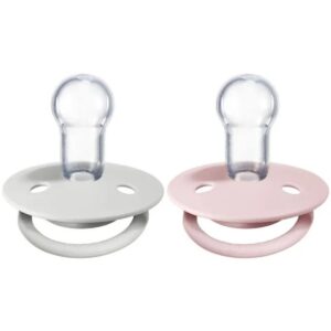 Bibs - Pacifier DeLux Silicone - 0-3Y - Pack of 2 - Haze/Blossom