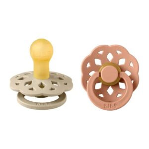 Bibs - Boheme S1 Pacifiers -0M+ - Pack of 2 - Vanilla/Peach