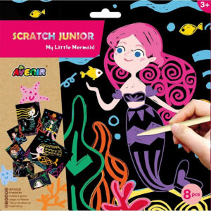 Avenir - Scratch - Little Mermaid Multicolour | Scratch the paper sheets to create colorful designs | Ages 3+
