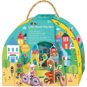 Avenir - Little Hands Play Box - Animal Town Multicolour | 3D puzzle and laces to create an awesome bunny town | Ideal ages 3+