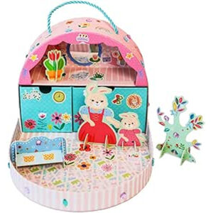 Avenir Little Hands' Play Box - Miss Bunny's Home Multicolour | 3D puzzle and laces to create an awesome bunny town | Ideal ages 3+