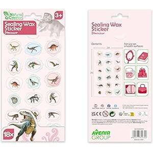 Avenir - Sealing Wax Stickers 10 pack - Dinosaur Multicolour | fabulous sealing wax stickers showcasing a collection of space objects | Ages3+