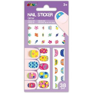 ase of Application and Removal: The stickers are designed to be easily applied and removed, making the process convenient for users. Longevity: A lasting effect of up to 5 days, providing a relatively durable solution for those who want their nail designs to stay intact for an extended period. Variety of Designs: The set contains 38 stickers in various designs, offering a wide range of options for users to choose from based on their preferences and style. Inclusion of Nail and French Manicure Stickers: The set includes both traditional nail stickers and French manicure stickers, catering to different nail design preferences.
