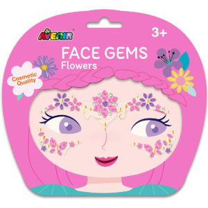 Avenir CHTS228224 Flower Designs | Hypoallergenic Sparkling Gems for The Face | for Kids 3+