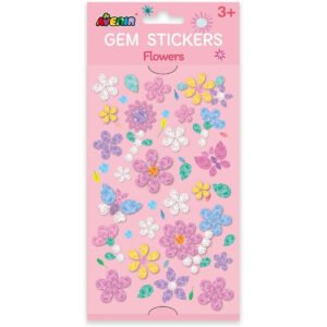 Avenir - Gem Stickers - Flower| Self Adhesive Rhinestones Stickers Craft Jewels Stick On Gems for Arts & Crafts Projects - Assorted Shapes, Sizes and Colors | Ages 3+
