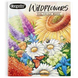 Crayola Wildflower Coloring Book, 40 Premium Adult Coloring Pages, Gift
