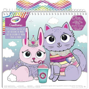 CRAYOLA- Creations, Puppy Fashion Set, Album with 40 Pages, Stencils and 150 Stickers, Creative Activity for Children
