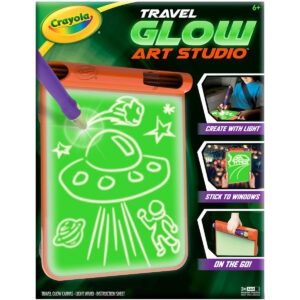 Crayola Travel Glow Art Studio, Glow in The Dark Toys, Kids Gifts for Girls and Boys, Ages 6, 7, 8, 9