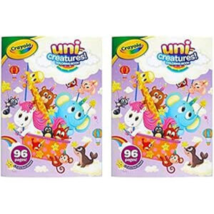 Crayola Uni-Creatures Coloring Book, 96 Unicorn Coloring Pages, Gift For Kids, Ages 3, 4, 5, 6, Multi