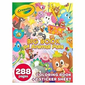 Crayola 288-Page Coloring Book, Big Book of Animal Pals