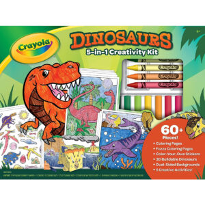 Crayola Dinosaur 5-in-1 Art Kit, Dinosaur Toys Alternative, Gift for Kids, Ages 4, 5, 6, 7