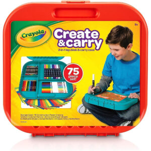 Crayola Create 'N Carry Art Set, 75 Pieces, Art Gift for Kids, Ages 5 & Up