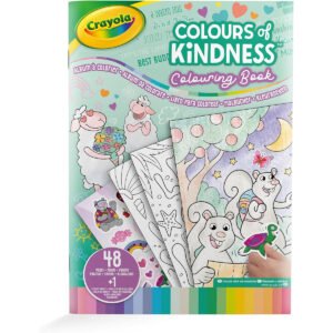 CRAYOLA - Colours of Kindness Colouring Book with 48 Pages and 1 Sticker Sheet, 25-2737G